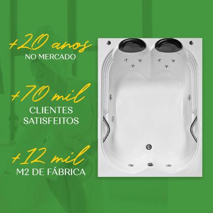 Imagem de Banheira Dupla Olinda COMPLETA com hidro em acrílico