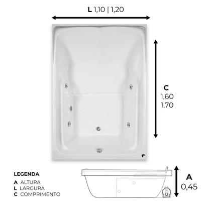 Imagem de Banheira Dupla Toronto com hidro
