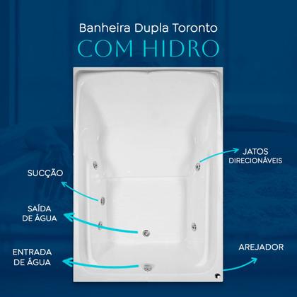 Imagem de Banheira Dupla Toronto com hidro