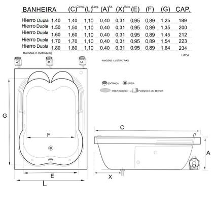 Imagem de Banheira Dupla Tulipa com hidro