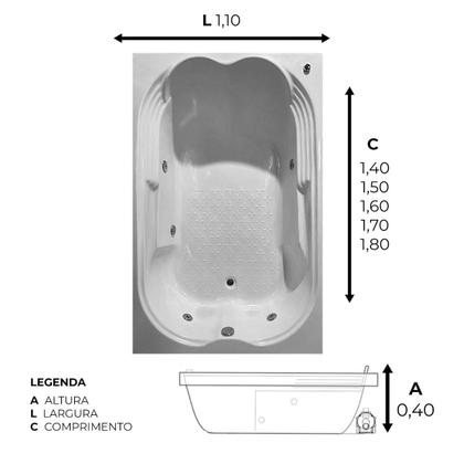 Imagem de Banheira Dupla Tulipa com hidro