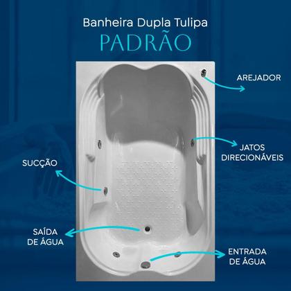 Imagem de Banheira Dupla Tulipa com hidro