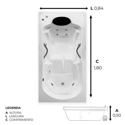 Imagem de Banheira Gardenia COMPLETA com hidro em acrílico