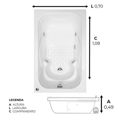 Imagem de Banheira individual Turim  com hidro