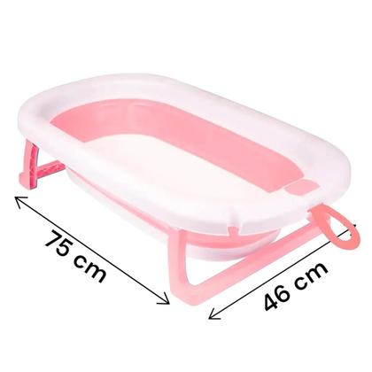 Imagem de Banheira Infantil Dobrável c Suporte Antiderrapante 75 x 46 Cor:Rosa