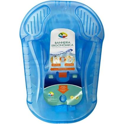 Imagem de Banheira Infantil Ergonomica Safety Azul Transp. Tutti Baby