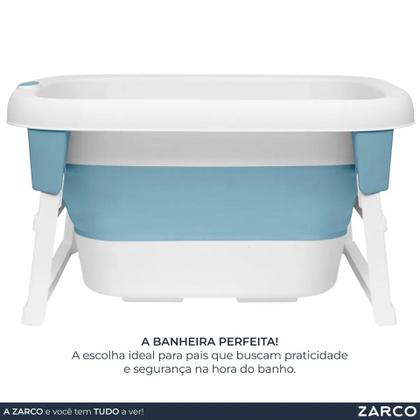 Imagem de Banheira ofuro dobravel 80 litros azul - buba
