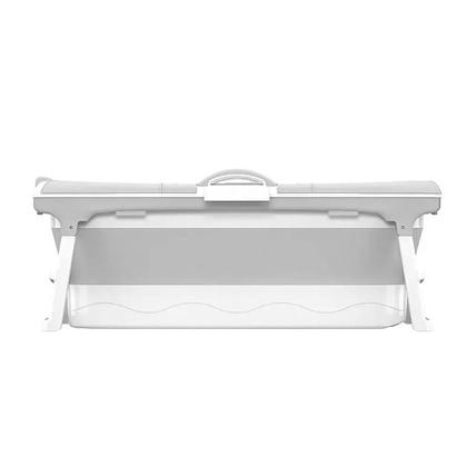 Imagem de Banheira Ofurô Dobrável Portátil Adulto Cinza 117 cm com Suporte VG+