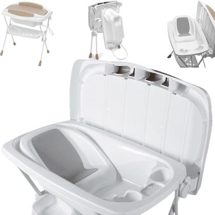 Imagem de Banheira para Bebe com Trocador Galzerano Premium Bege Sand