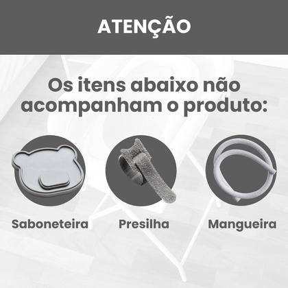 Imagem de Banheira Para Bebê Dobrável 3 em 1 Com Suporte e Assento 45L Rosa Pipdip