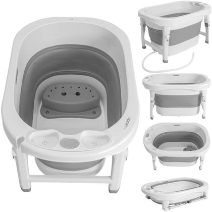 Imagem de Banheira para Bebe Ofuro Dobravel Kiddo Oyster 40L 80kg Cinza
