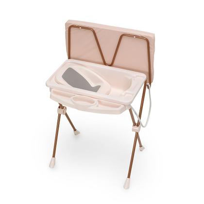 Imagem de Banheira para Bebê Plástica com Suporte Trocador Classic Rose Galzerano