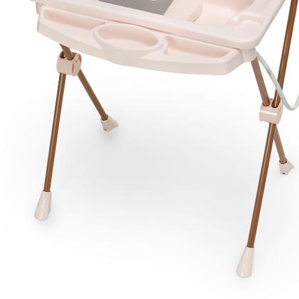 Imagem de Banheira para Bebê Plástica com Suporte Trocador Classic Rose Galzerano
