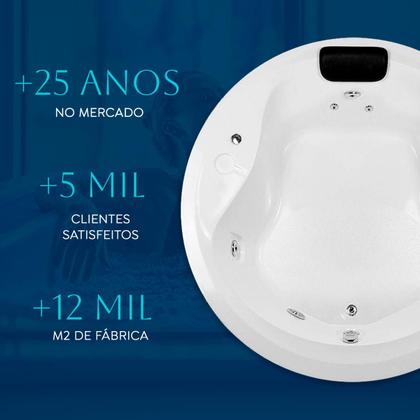 Imagem de Banheira Redonda Siberia COMPLETA com hidro em acrílico