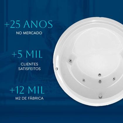 Imagem de Banheira Redonda Tahiti com hidro em acrílico