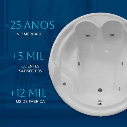 Imagem de Banheira Redonda Veneza com hidro em acrílico