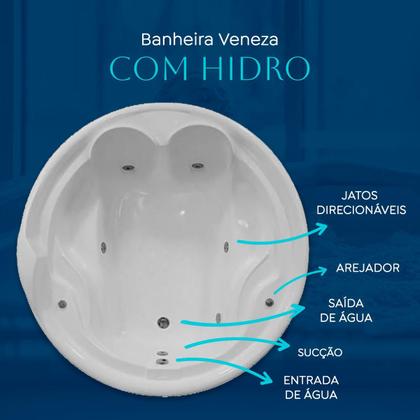 Imagem de Banheira Redonda Veneza com hidro