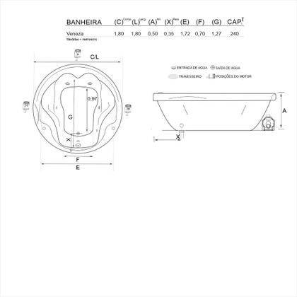 Imagem de Banheira Redonda Veneza com hidro