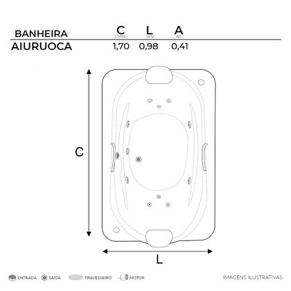 Imagem de Banheira Retangular Aiuruoca com hidro