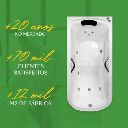 Imagem de Banheira Retangular Niterói COMPLETA com hidro em acrílico