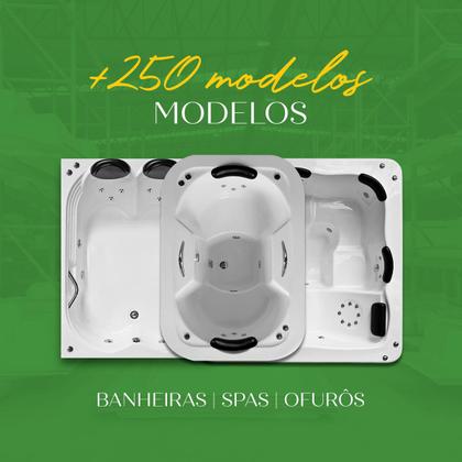 Imagem de Banheira Retangular Niterói COMPLETA com hidro em acrílico