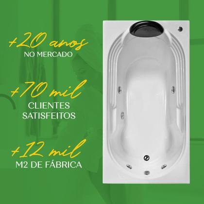 Imagem de Banheira Retangular Paraguaçu COMBATE com hidro em acrílico