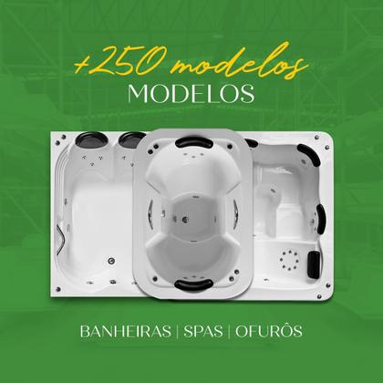 Imagem de Banheira Retangular Paraguaçu COMBATE com hidro em acrílico