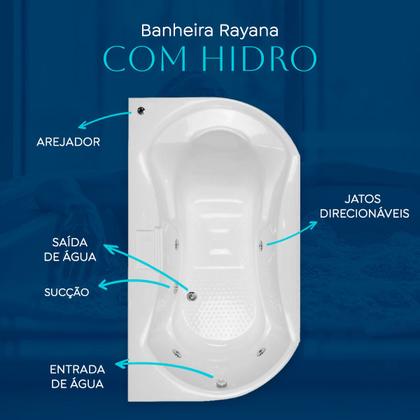 Imagem de Banheira Retangular Rayana com hidro