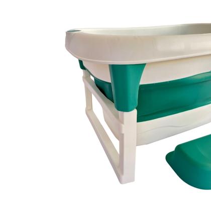 Imagem de Banheira Retrátil Bebê  Banheira Dobrável Infantil  Tina de Silicone  Ofurô Compacto  Banheira com Degrau