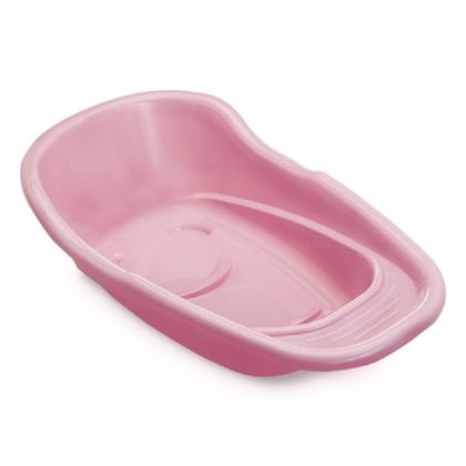 Imagem de Banheira Rosa 20L Infantil Diversão Suporta 20Kg Higiene Banho Bebê Conforto Recém Nascido Pequena