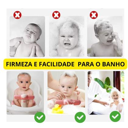 Imagem de Banheira Suporte Bebê Cadeirinha Refeição Alimentação Banho Banquinho Piscina Praia Conforto Fortalecimento Coluna Infantil