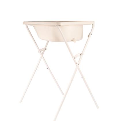 Imagem de Banheira Tanque 34 Litros Com Suporte Bebê Branca Banho Confortavel Styll Baby
