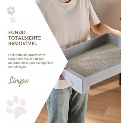 Imagem de Banheiro Gato Fechado Antiodor com Pá + Arranhador de Parede