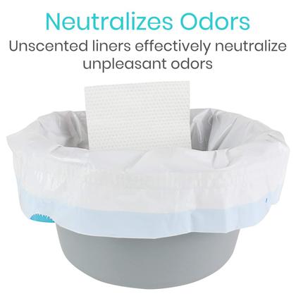 Imagem de Banheiro portátil Commode Liners Vive com almofadas absorventes, pacote com 72
