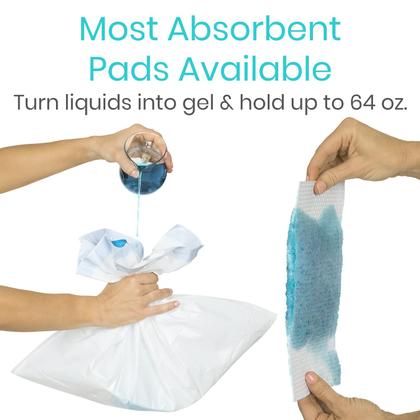 Imagem de Banheiro portátil Commode Liners Vive com almofadas absorventes, pacote com 72