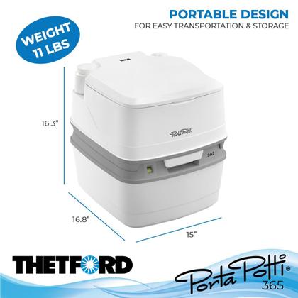 THETFORD ポータブルトイレ Porta Potti PPQ335 Banheiro portátil Thetford Porta Potti 365 para RV, Marinha