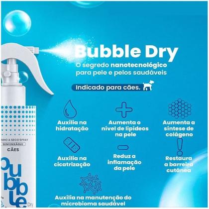Imagem de Banho a seco bubble dry spray 200ml para cães kit com 5