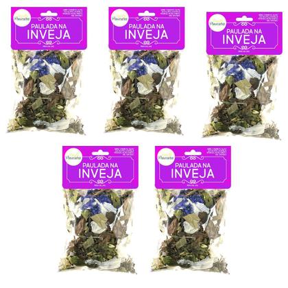 Imagem de Banho Contra Inveja Trabalho Amor Umbanda Ervas Abrir Quebra Demanda Trabalho Casa Lar Kit 5 Und