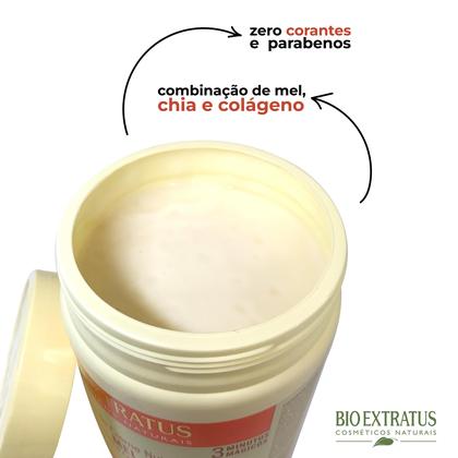 Imagem de Banho Creme Mel Nutritivo Bio Extratus 1Kg Cabelos Porosos Hidratação Preenchimento Chia e Colágeno