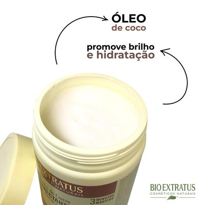 Imagem de Banho Creme Umectante Óleo Coco Bio Extratus 1Kg Hidratação e Nutrição Cabelos Desidratados