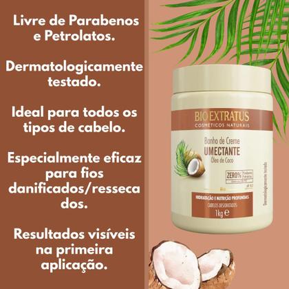 Imagem de Banho de Creme Bio Extratus Umectante Óleo De Coco 1kg