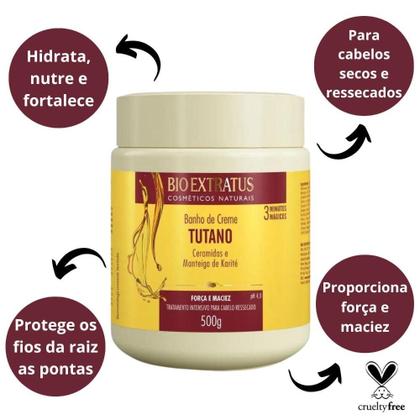 Imagem de Banho de creme Tutano Bio Extratus 500g Força e Maciez