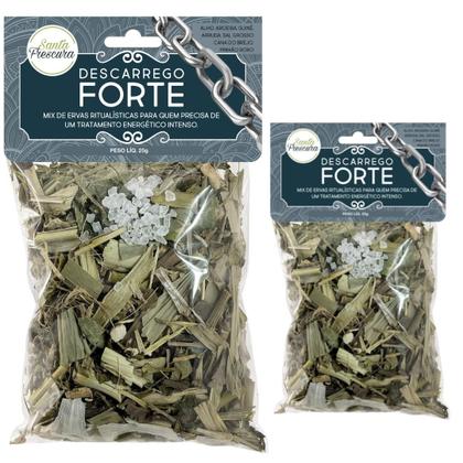 Imagem de Banho de Descarrego Forte Completo Ervas Limpeza Proteção Espiritual Ansiedade Angustia Kit 2 Und