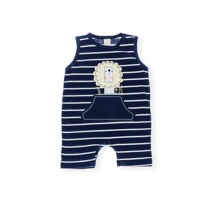 Imagem de Banho de Sol Curto Bebê Otolina Leão Azul Marinho M-G