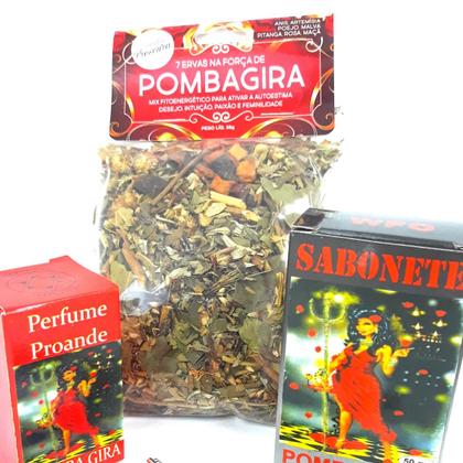 Imagem de Banho Pomba Gira Amor Atração Autoestima Empoderamento Sedução Proteção Ervas da Umbanda Sorte Kit