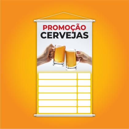 Imagem de Banner  Cervejas Tabela Preços Bebidas Grande