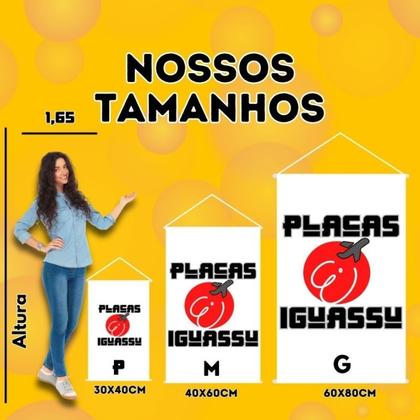 Imagem de Banner Crochê Tam:P 30x40cm Placas Iguassu: Pendure, Decore e Divulgue com Estilo - Perfeito para Uso Interno e Externo, Resistente ao Clima!