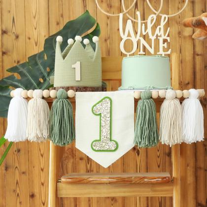Imagem de Banner de cadeira alta Wild One 1st Birthday Party Boy Decor