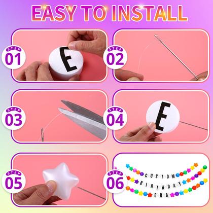 Imagem de Banner de festa STARBOLO My Birthday Era com 134 peças de decoração