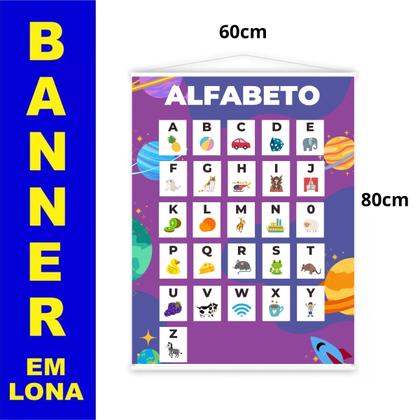 Imagem de Banner em Lona Com Bastão 60x80cm - Alfabeto